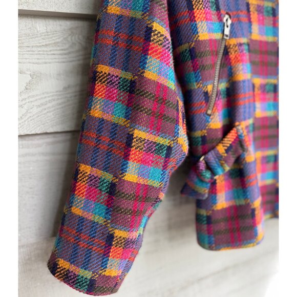 Vintage Doncaster Sport Plaid Wool Blend Jacket Size 6 Made in USA - Picture 9 of 10